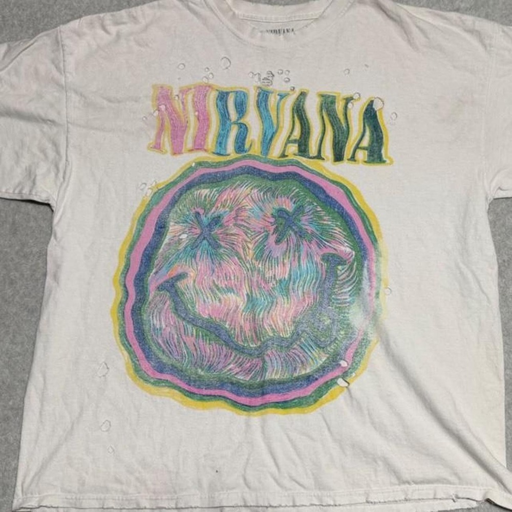 Nirvana Nevermind Holes White T Shirt Size S - Picture 1 of 6